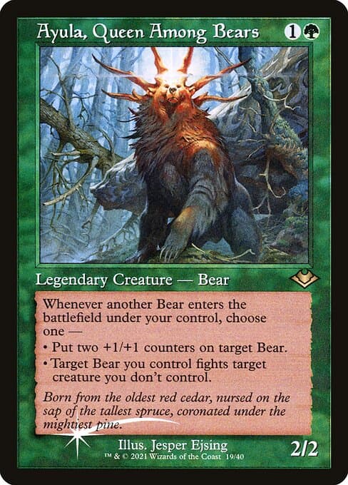 Ayula, Queen Among Bears (Foil Retro Frame)